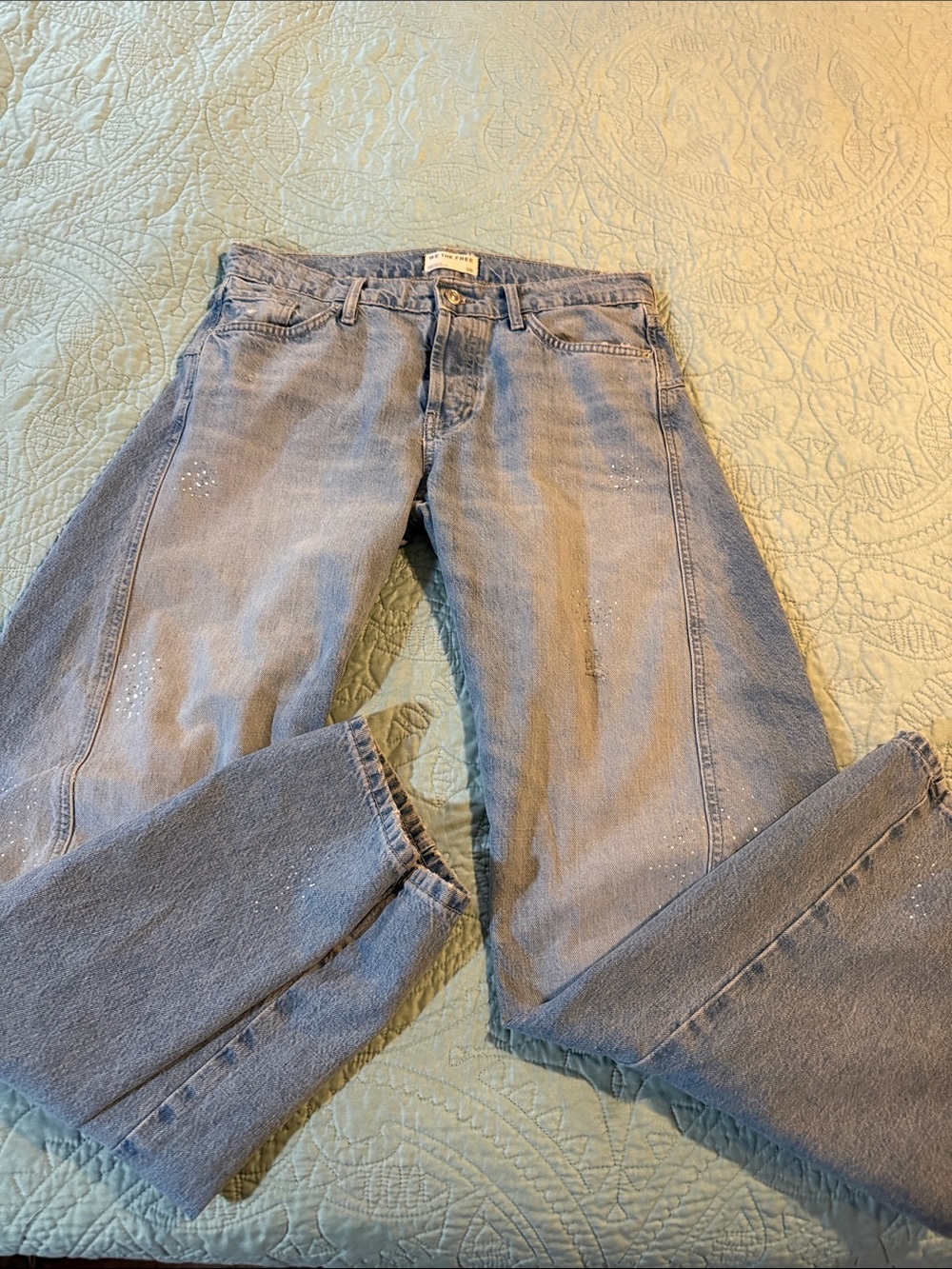 We The Free Women's Light Wash Barrel Jeans